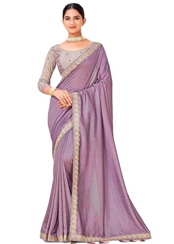 Sari traditionnel en soie pour mariage et fetes indiennes avec son chemisier elegant