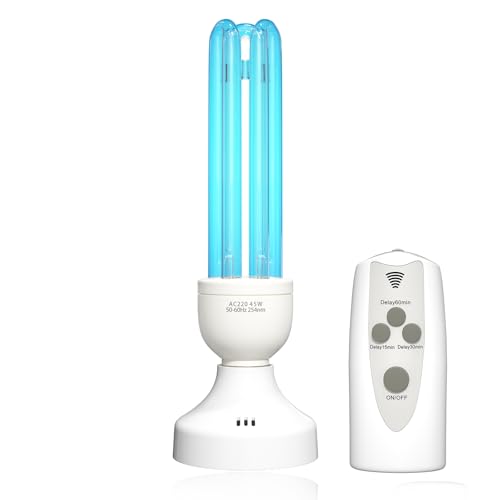 BrightArk 45W Lampada di Disinfezione Dell'ozono,E27 Lampada di Disinfezione UV...