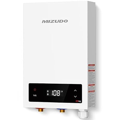 Tankless Water Heater Electric, MIZUDO 14KW 240V, Instant Hot Water Heater, Touch, with LED Digital Display, Self Modulating, Energy Saving, Save Space