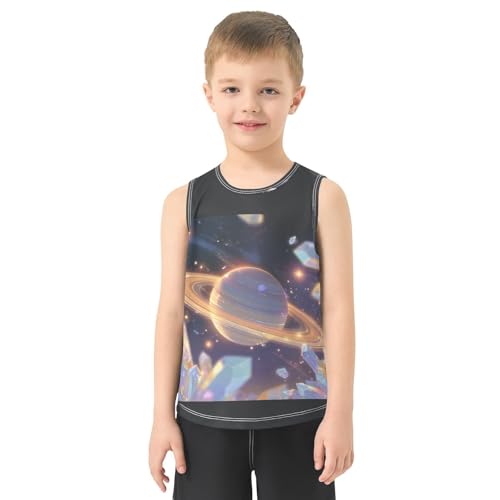 Galaxy Purple Stone Boys Tank Tops Toddler Boys' Assorted Sleeveless Tank Tops for Sports,3T2