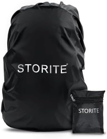 Storite Dust & Rain Cover For Standard Backpack, 30L-35L, Black