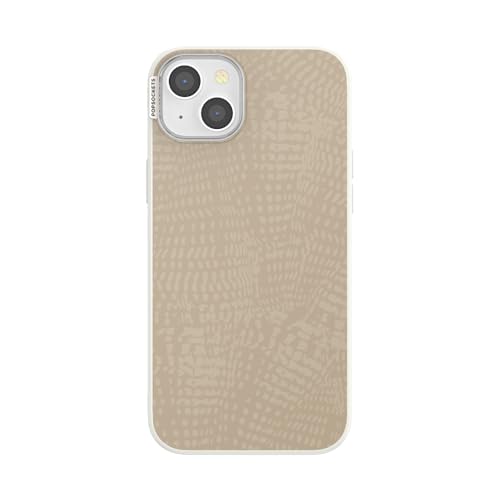 PopSockets iPhone 15 Plus Phone Case with MagSafe- Latte Petrified