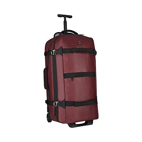 Victorinox VX Touring Wheeled Water Repellant Duffel Bag, Beetroot, Checked, Large (29