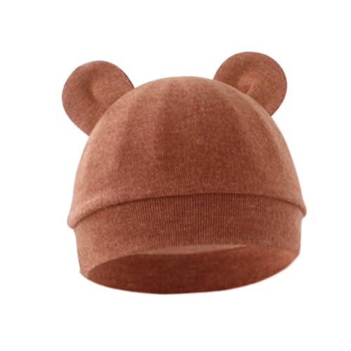 jiingekk - Gorro de bebé suave y transpirable para recién nacidos de algodón para 0 a 3 meses, cómodo gorro de bebé para bebés de moda, e, talla �nica