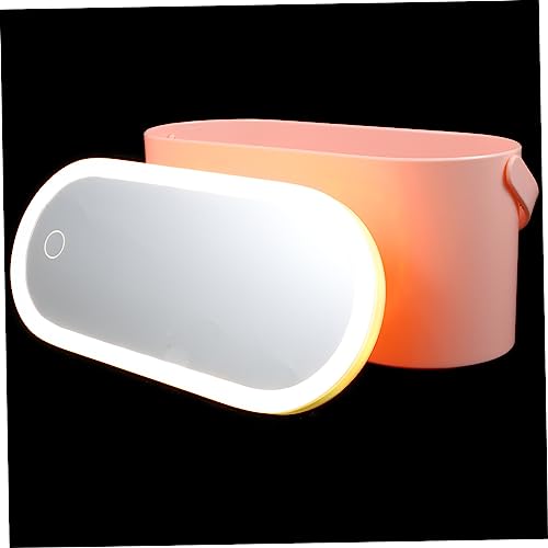 WOFASHPURET Cosmetics Case with Mirror Led Light Portable Makeup Organizer Stylish
