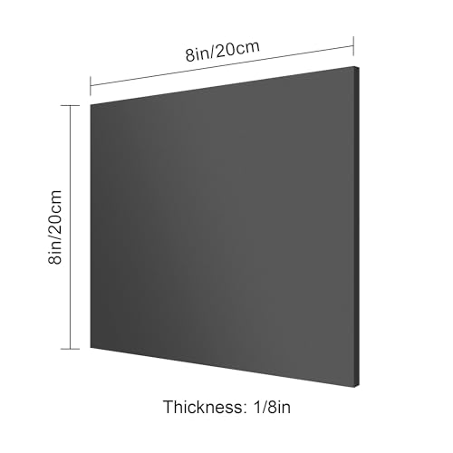 Image of 8x8 Inches Black Mirror Acrylic Sheet - 2 Pcs Reflective Acrylic Panel for DIY Crafts, Home Decor & More (20x20 cm)