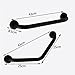 GOOHOCHY Antique Stainless Steel Non-Slip Grab Bar for Bathroom 43cm Safety Handrail for Bathtub and Toilet Elderly Support Handle for Shower and Bathing