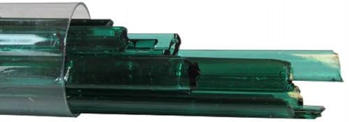 UN1075- Teal Green Transparent Noodles 96 COE Glass