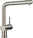Produktbild BLANCO LINUS-S | Küchenarmatur in satin platinum | Hochdruck | Mit herausziehbarem Schlauch | Rückflussverhinderer | Keramik Kartusche | Gesicherte Wasserqualität & wassersparend