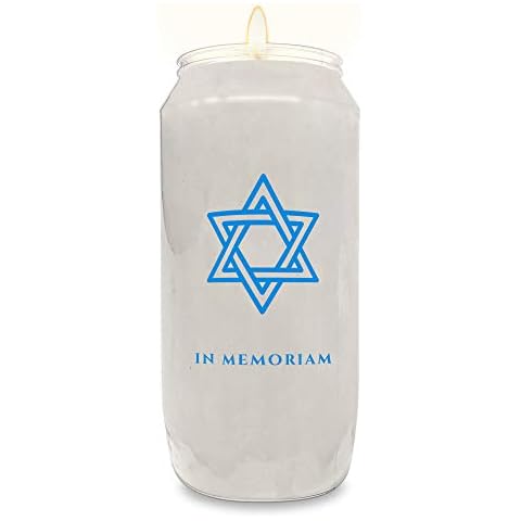 Ner Mitzvah 7 Day Memorial Candles with Jar Cover