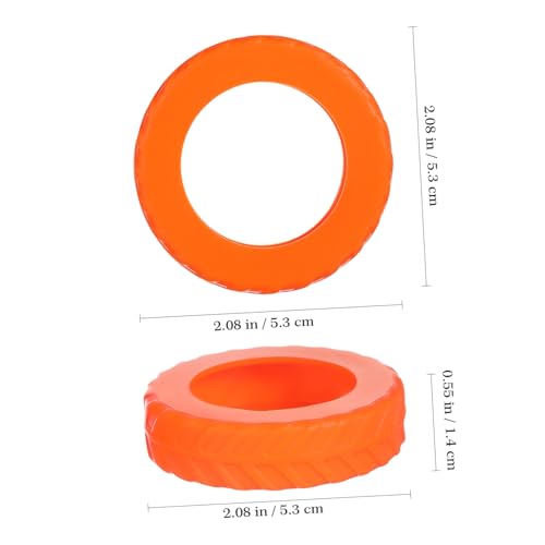 VALICLUD 8pcs Silicone Luggage Wheel Protectors Non-slip Covers for Suitcase Wheels Thicken Design for Enhanced Protection and Noise Reduction Fits Φ- Orange Color2