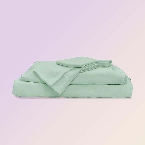 Sheets & Giggles Juego de sábanas 100 % eucalipto lyocell  para todas las estaciones, hecho responsablemente, naturalmente refrescante, súper suave,