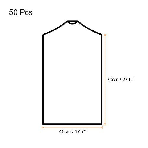PATIKIL 70x45cm Garment Cover, 50 Pack PP Lightweight Dustproof Protector Bags Clear for Closet Hanging Clothes Storage - Image 2