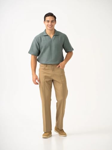 Image of The Pant Project Relaxed Fit Korean Pintuck Pants for Men | Stylish Relax Fit Men's Wear Trousers for Office or Party | Mens Fashion Dress Trouser Pant