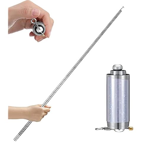 Kasyat Metal Appearing Cane Magic Wand Magic Wand Stage Skill Props Appearing Cane Magic Trick Suitable for Professional Magicians, 43 Inches (Silver) Cover