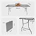 Arebos Klapptisch Anthrazit Gartentisch Klappbar | 182x74 cm Wetterfest Outdoor | Buffettisch 8 Personen Campingtisch | Partytisch mit Tragegriff | Garten Terrasse