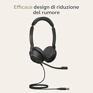 Jabra Evolve2 30 SE Cuffie Stereo, USB-A MS con microfono a cancellazione di rumore, certificato Microsoft, braccio, busylight e custodia morbida - nero