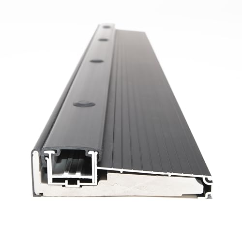 Adjustable Aluminum Threshold Extra Short Width with Hidden Screws Adapts to Any Height Heavy-Duty for Residential & Commercial Use Available in Multiple Sizes (Black 36 inch)