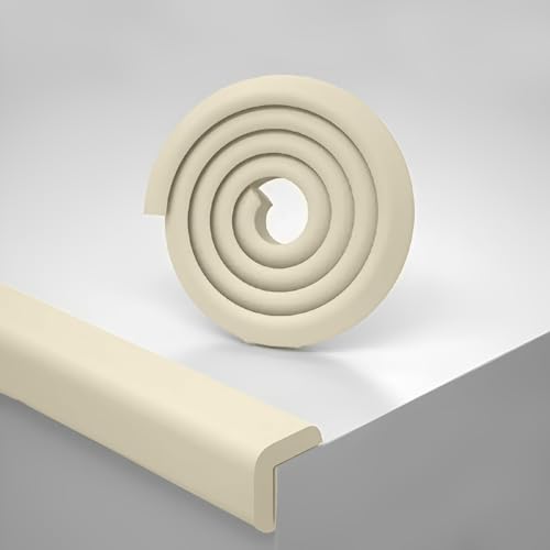 Image of SYGA Baby Safety Strip Furniture Edge Guard Cushion Corner Cover 2 Meter 6.5 feet Tape Infant Bump Protector (White)