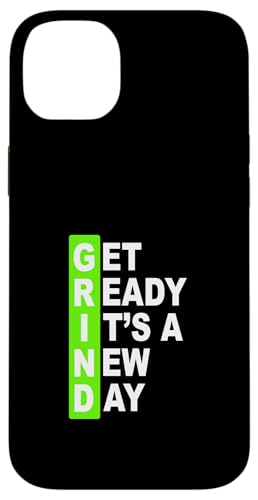 Green Get Ready It's A New Day - �O���C���h�O���[�� �X�}�z�P�[�X iPhone 14 Plus �p