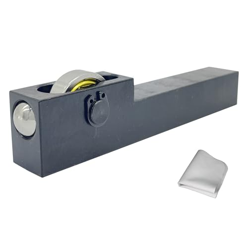 Mini Lathe Roller Burnishing Tool,surface conditioning tool lathe burnishing tool,lathe accessories with Bearing Steel Balls,Metal Surface Finishing with polishing cloth fit HRC18-68 (20*20*135mm)