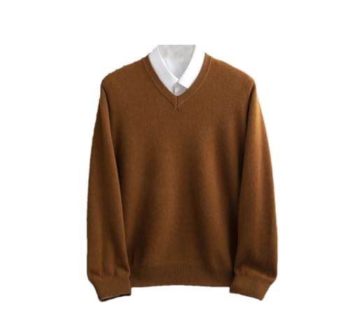 Men Long Sleeves Slim Fit Sweater,V-Neck Thick Knitwear Pullover,Soft Knitting Casual Sweater