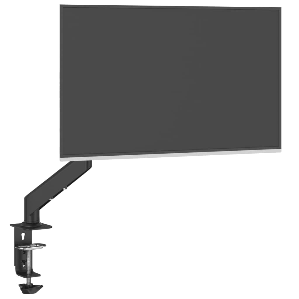 Braccio singolo per monitor da 27 pollici, con molla a gas con inclinazione di 90° verso l'alto e 70° in basso, rotazione di 360°, rotazione di 180°, portata 10 kg, VESA 75 x 75/100 x 100 mm, morsetto