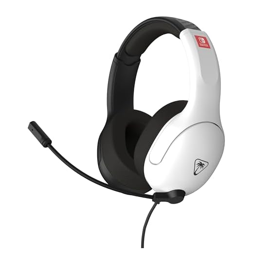 Turtle Beach Airlite Fit Schwarz und Weiß Wired Gaming Headset Offiziell Lizenziert für Nintendo Switch, Lite und OLED – Flip-to-Mute Mic, Over-Ear Premium Komfort