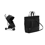 Quinny Zapp Flex Stylischer Komfort-Buggy, mit vielen Extras, leicht, kompakt faltbar, ab der Geburt nutzbar, schwarz + Quinny Wickeltasche, Baby-tasche, Windel-tasche, schwarz