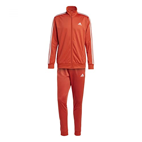 adidas Herren Basic 3-Stripes Tricot Track Suit, preloved red, L