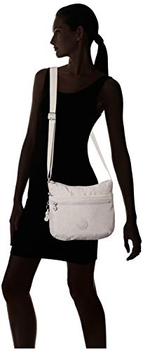 Image of Kipling womens WomenA's Arto Bag, Lightweight Everyday Purse, Casual Nylon Shoulder Crossbody Bag, Grey Gris, 11.25 L X 10.25 H X 1.5 D US