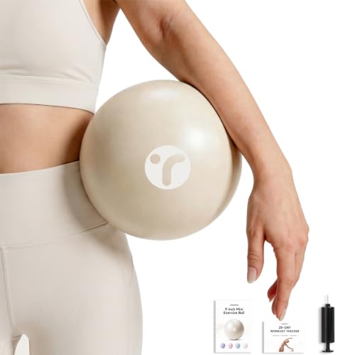 Yingruite Mini Pilates Ball with Pump, Anti-Burst Yoga Ball