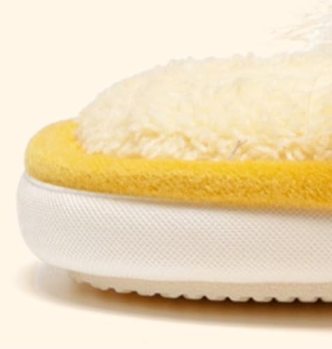 Women’s Cartoon Duck Plush Slippers Fall Winter Indoor Warm Non - Slip Thickened House Floor Slippers4