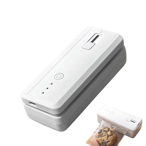 Máquina de envasado al vacío con cortador magnético recargable | Organizador de conservación para aperitivos - Para patatas fritas carne verduras bolsas, interior exterior cocina casa viaje