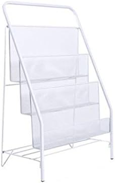 HBJWOV Nordic Iron Art Magazine Rack Simple Floor Newspaper Child Baby Picture Book(Onecolor)