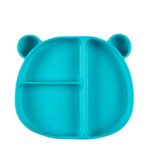 Homvik Plato de Silicona con Ventosa para Bebé Mantel Individual para Bebe Niños Plato Antideslizante Plato de Alimentación para BLW (Verde)