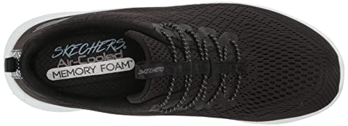 Skechers Ladies' UltraFlex Bungee Slip On (Black, Numeric_7)