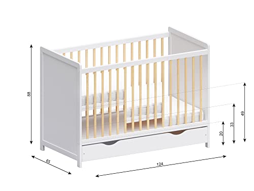 Lit Bébé Évolutif Tokyo + Matelas 124x65 Love For Sleep