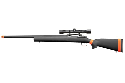 Lancer Tactical Airsoft Sniper Threaded M24 with Scope & 1000 Rounds 0.20g BBS-California Compliant (450 FPS)