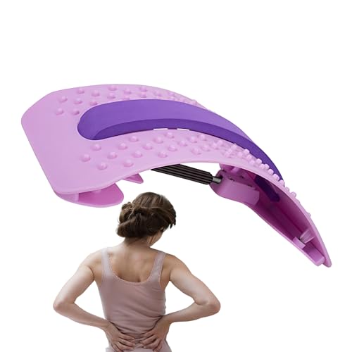 Estiramiento de espalda,Soporte Lumbar de - Equipo Portátil de Estiramiento de la Espalda para Yoga Pilates Hombros Nuca Caderas Molletas Plantar en Casa y Viaje