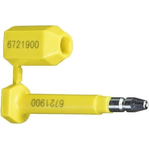 AVG Packaging Supplies Brand Bolt Seals - (250ct) High Security Shipping Seal with Print Progressive Numbering – Tamper Proof for Trucks, Trailers, Cargo Containers - ISO & C-TPAT Certified Cover