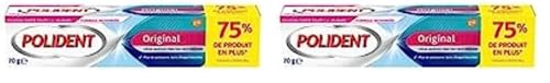 Polident Original - Crema extra fuerte para dentaduras postizas parciales o completas, 70 g(Paquete de 2)
