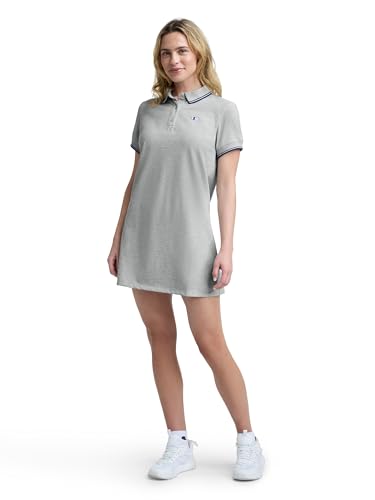 Champion Women's Off the Court Short Sleeve 34.5" Polo Dress, Standard Fit, Oxford Gray Heather, Small - image 5