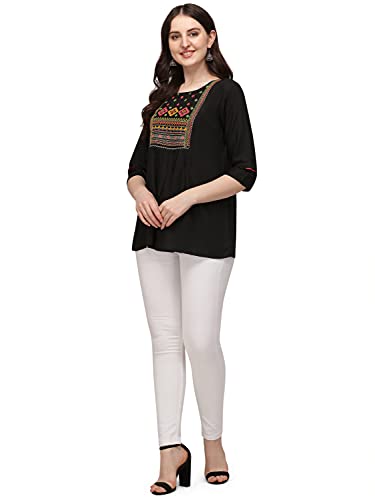 Image of Riva Enterprise Rayon Fabric with Embroidery Stitched Top