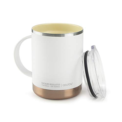 Asobu Ultimate Stainless Steel Ceramic Inner Coating Insulated Mug White