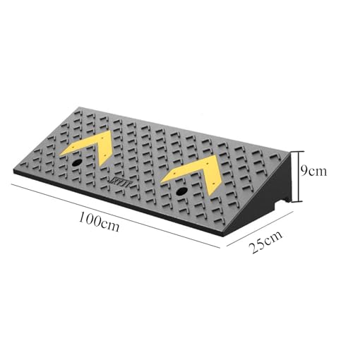 Black Rubber Curb Pads son adecuadas para escalones y entradas de vehículos, proporcionando superficies antideslizantes y resistentes al desgaste (100 x 25 x 9 cm) miniatura 2