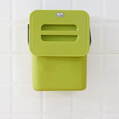 Plastic Waste Bin Hanging Trash Can for Kitchen, Black Wall-mounted Trash Can Plastic Sanitary Bin Plastic Trash Garbage Rubbish Bin for Cabinet Door Bedroom Car