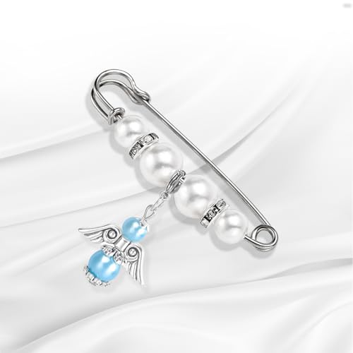 Something Blue Angel Bouquet Charm, Wedding Day Hug Guardian Angel Charm, Memorial Gift for Bride, Wedding Gift from Mom or Dad4