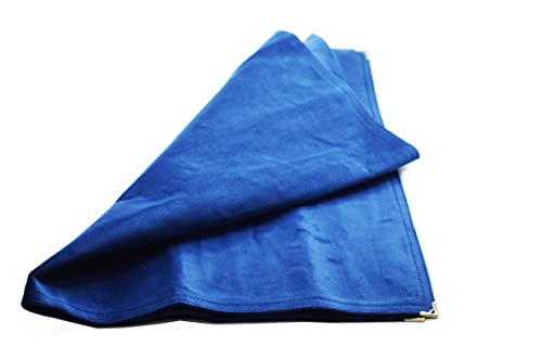 SWISSO JEWELLERY MAT (JEWELLERY ROLL),REUSABLE PLAIN DARK BLUE + BRASS CLIPPED FINISHING DUAL-SIDED DISPLAY VELVET MAT FOR JEWELLERY DECORATION