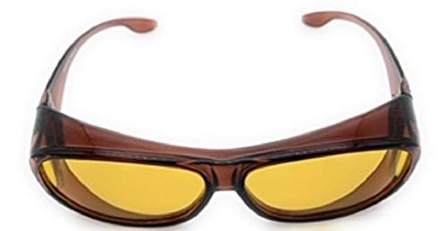 Wrap Around Night Vision Glasses, Fit Over Glasses with Polarized Yellow Lens Night Driving Glasses2
